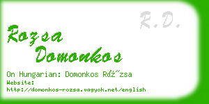 rozsa domonkos business card